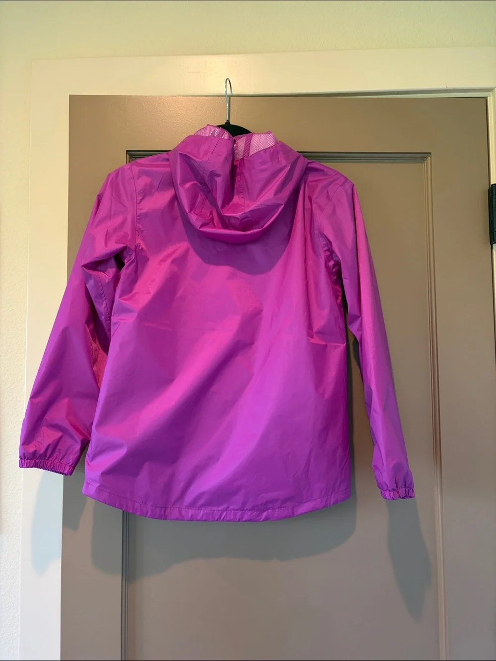 The North Face Magenta Hooded Windbreaker Jacket